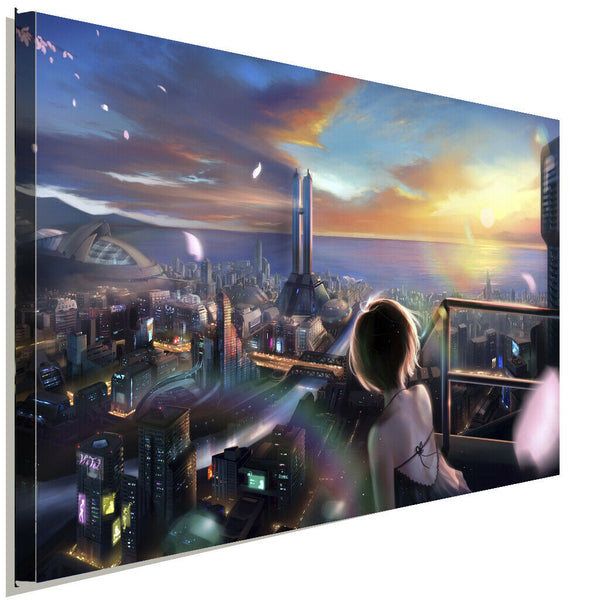 Anime Girl Leinwandbild AK ART Kunstdruck Mehrfarbig Wandbild Wanddeko TOP XXL 2
