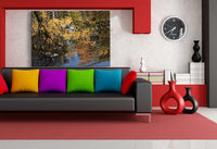 Herbst Leinwandbild AK Art Bilder Mehrfarbig Wandbild Kunstdruck Wanddeko XXL 1