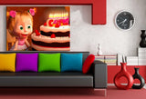 Mascha und der Bar Geburtstag Leinwandbild AK Art Studio Wanddeko Wandbild XXL
