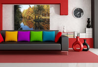 Herbst Wald Leinwandbild AK Art Bilder Mehrfarbig Wandbild kunstdruck Wanddeko 2