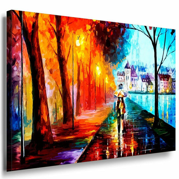 Burgersteig Abstrakt Leinwandbild AK Art Bilder Mehrfarbig Wandbild Kunstdruck