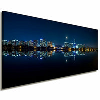 Seoul Leinwandbild AK Art Bilder Mehrfarbig Wandbild Kunstdruck Panoram Wanddeko