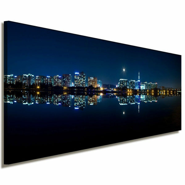 Seoul Leinwandbild AK Art Bilder Mehrfarbig Wandbild Kunstdruck Panoram Wanddeko