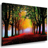 Landstrase Leinwandbild AK Art Bilder Mehrfarbig Wandbild Kunstdruck Wanddeko 1