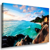 Meer Strand Leinwandbild AK Art Bilder Mehrfarbig Wandbild Kunstdruck Wanddeko 2
