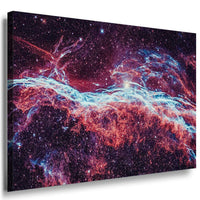 Weltraum Nebel Leinwandbild AK Art Bilder Mehrfarbig Kunstdruck Wandbild TOP XXL