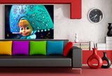 Mascha und der Bar Freude Leinwandbild AK Art Studio Wanddeko Wandbild TOP XXL