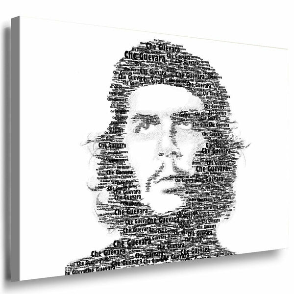 Che Guevara Leinwandbild AK Art Bilder Schwarz Weis Wandbild Wanddeko Kunstdruck