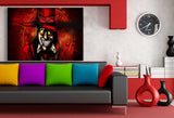 Halloween VAN HELLSING Alucard Rot Leinwandbild AK Art Bilder Wanddeko Wandbild