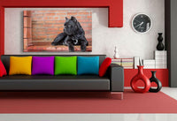 Hund Leinwandbild AK Art Bilder Mehrfarbig Wandbild Kunstdruck Wanddeko TOP XXL