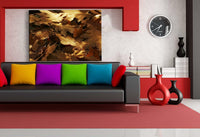 Herbst Laubblatter Leinwandbild AK Art Bilder Mehrfarbig Wandbild Kunstdruck 2