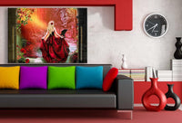 Madchen aus dem Feenland Leinwandbild AK Art Bilder Mehrfarbig Wandbild TOP XXL