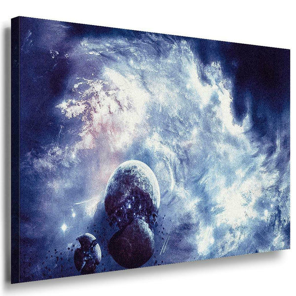 Weltall Planet AK ART Leinwandbilder Mehrfahrbig Kunstdruck Wandbild Wanddeko