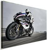 BMW HP4 Bike Leinwandbild AK ART Kunstdruck Mehrfarbig Wandbild Wanddeko TOP XXL