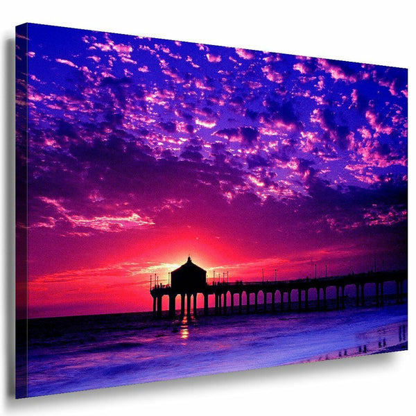 Himmel See Leinwandbild AK Art Bilder Mehrfarbig Wandbild Kunstdruck Wanddeko
