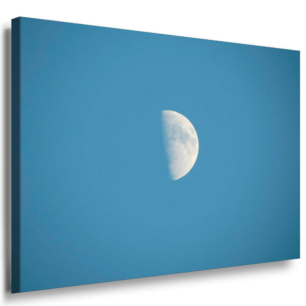 Mond Tag Leinwandbild AK Art Bilder Mehrfarbig Kunstdruck Wandbild Wanddeko XXL