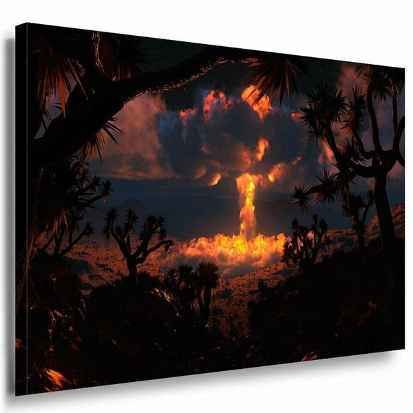 Armageddon Wald Braun Leinwandbild AK Art Bilder Mehrfarbig Kunstdruck Wandbild