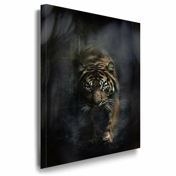 Tiger Leinwandbild AK Art Bilder Mehrfarbig Wandbild Wanddeko Kunstdruck TOP XXL