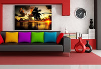 Lovers Bridge in the Rain Leinwandbild AK Art Bilder Mehrfarbig Wandbild XXL